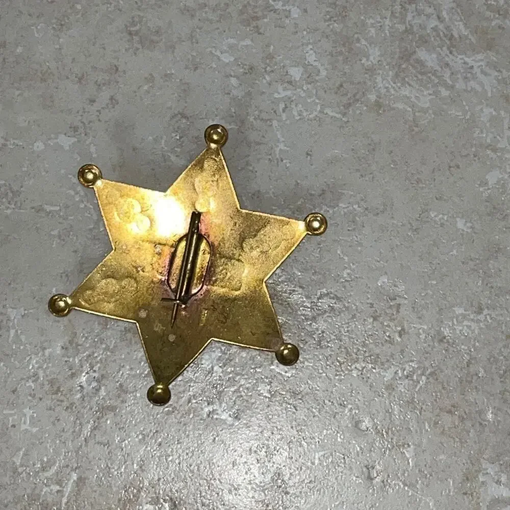SHERIFF BRASS METAL BADGE HALLOWEEN COSTUME ACCESSORY